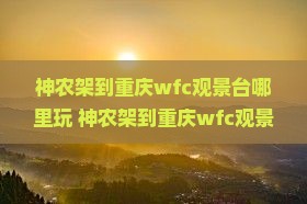神农架到重庆wfc观景台哪里玩