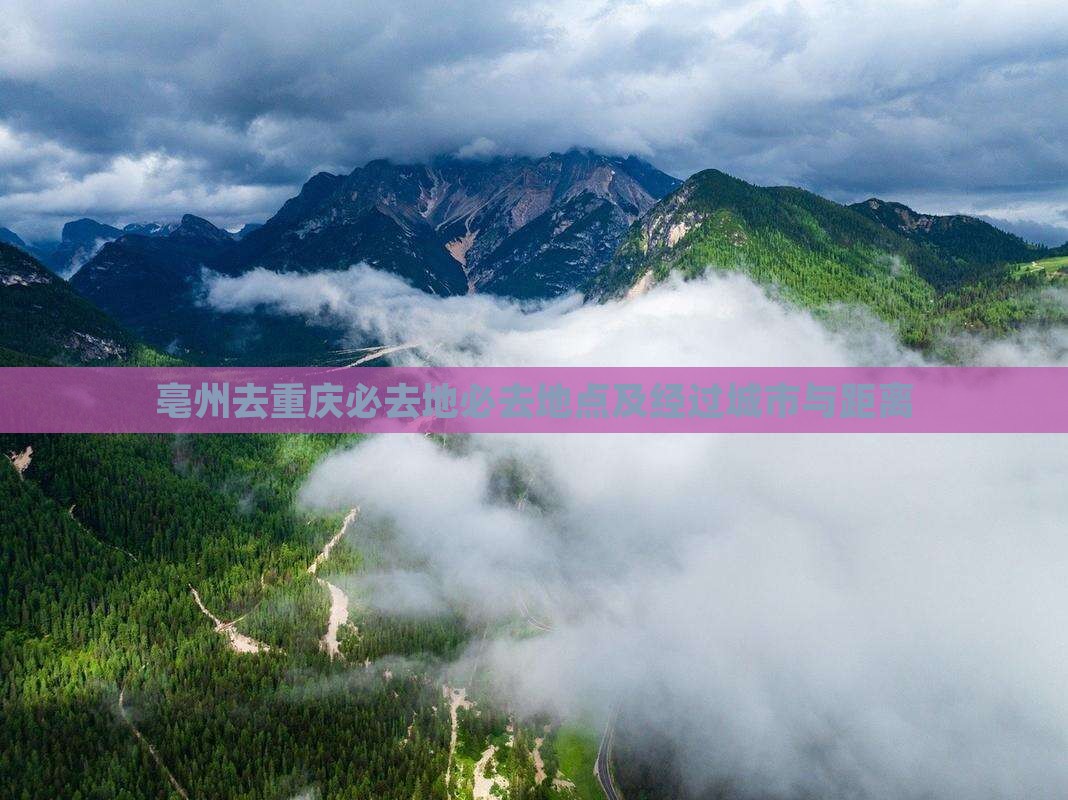 亳州去重庆必去地