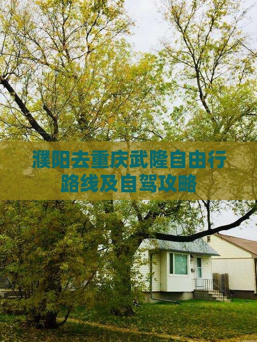 濮阳去重庆武隆自由行