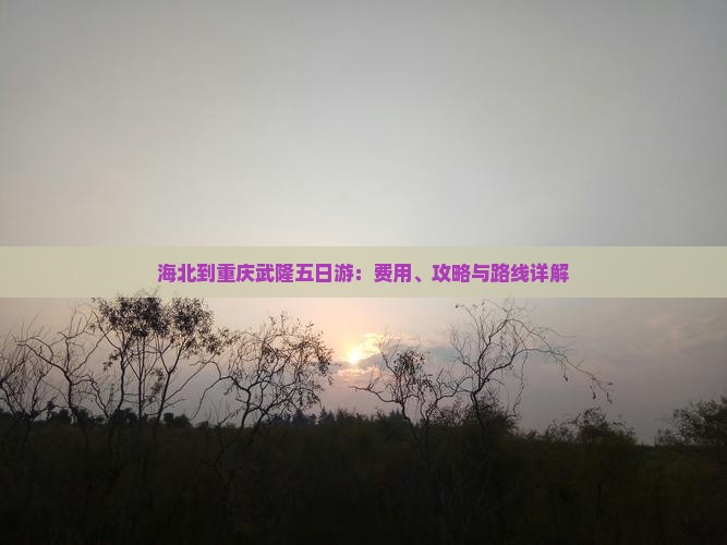 海北到重庆武隆五日游