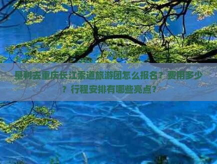 垦利去重庆长江索道大型旅游团
