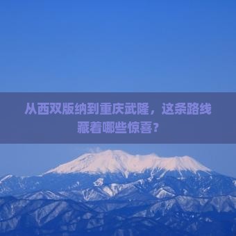 西双版纳去重庆武隆攻略