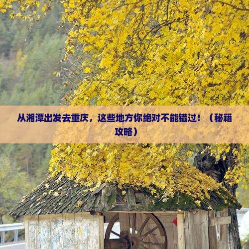 湘潭去重庆哪里玩