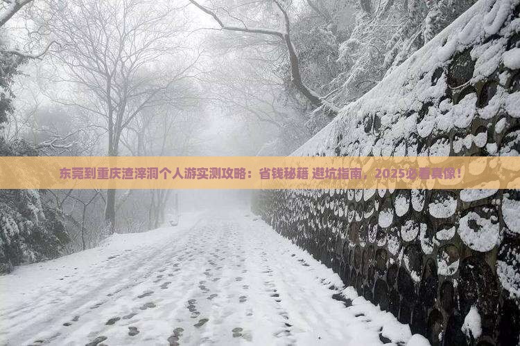 东莞到重庆渣滓洞个人游