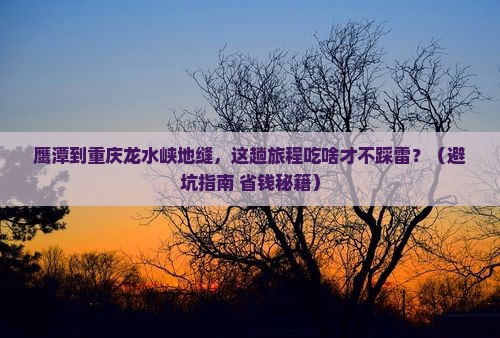鹰潭到重庆龙水峡地缝旅游小吃