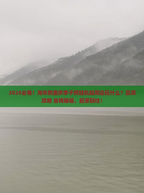海东到重庆李子坝轻轨站哪里玩