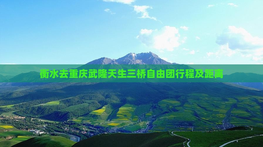 衡水去重庆武隆天生三桥自由团行程及距离