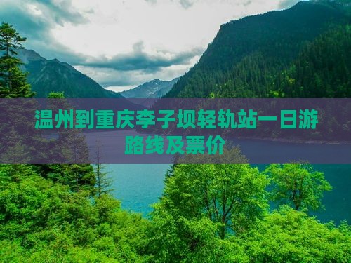 温州到重庆李子坝轻轨站一日