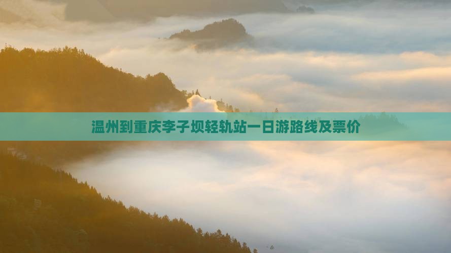 温州到重庆李子坝轻轨站一日