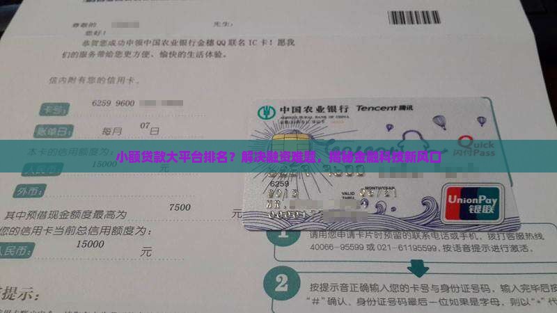 小额贷款大平台排名