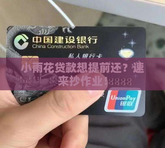 小雨花贷款提前还款