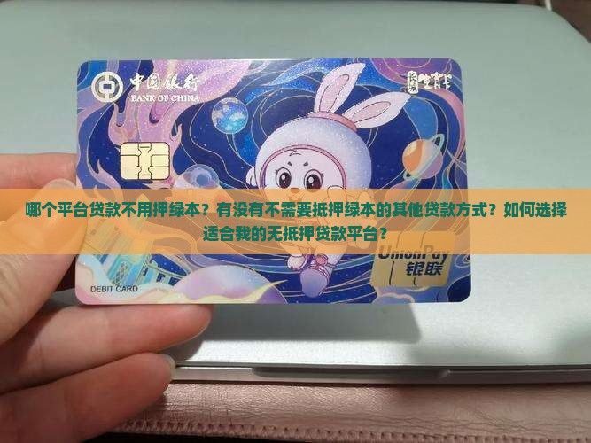 哪个平台贷款不用押绿本