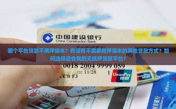 哪个平台贷款不用押绿本