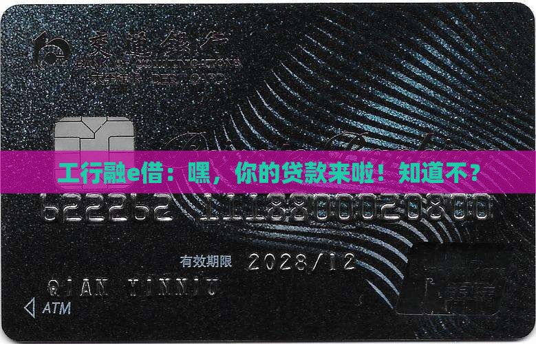 工行融e借说有贷款