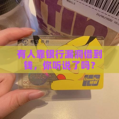 利用银行系统漏洞贷款