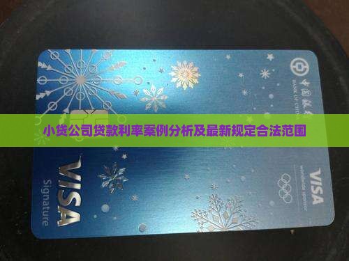 小贷公司贷款利率案例