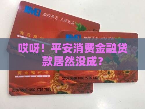 平安消费金融贷款失败