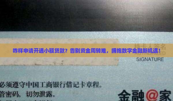 咋样申请开通小额贷款