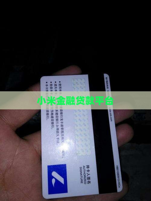 小米金融平台贷款