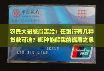 农民在银行贷款类型