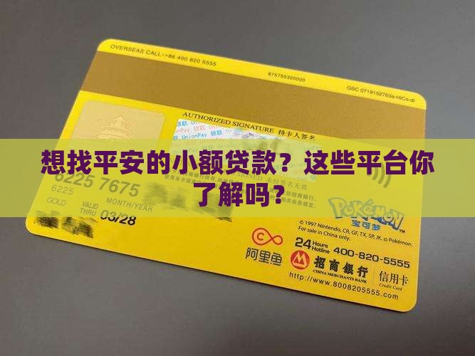 平安小额贷款平台有哪些