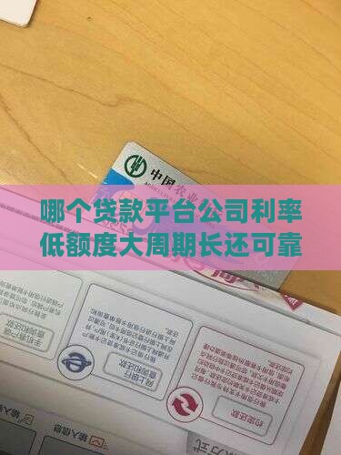 哪个贷款平台公司利率低