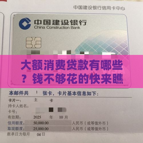 大额消费贷款有哪些