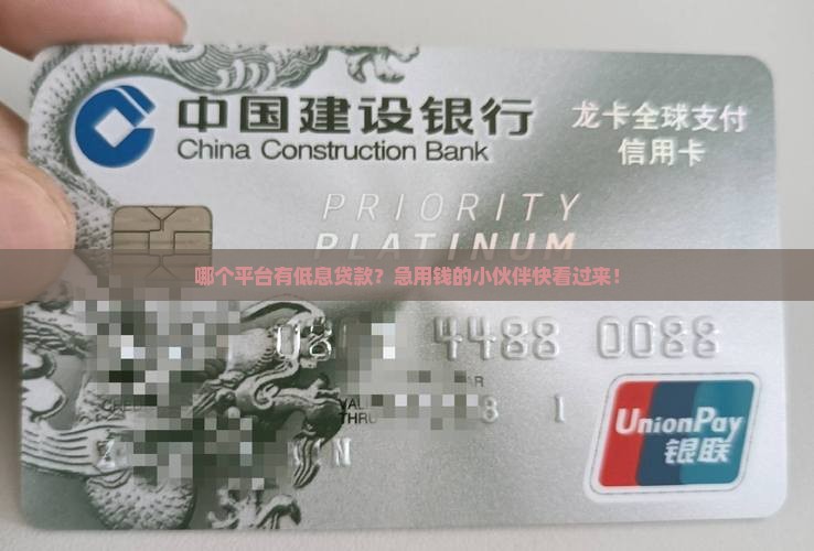 哪个平台有低息贷款