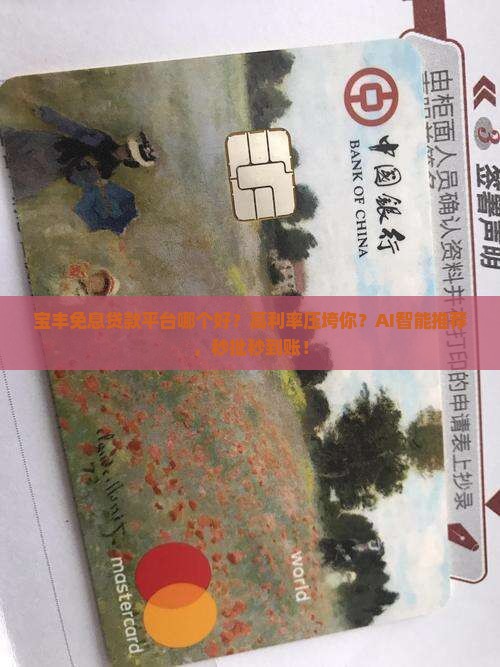 宝丰免息贷款平台哪个好