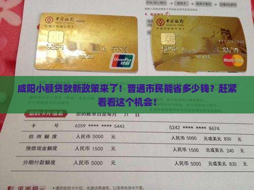 咸阳小额贷款新政策