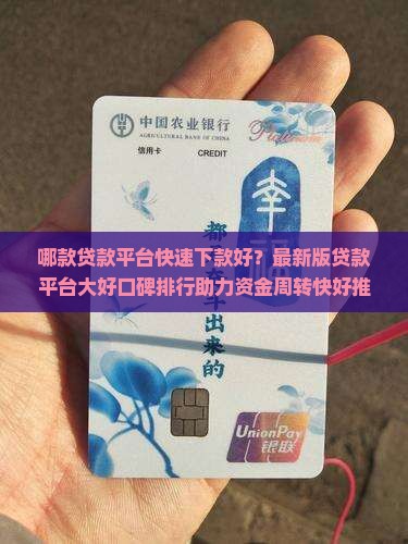哪款贷款平台快速下款好