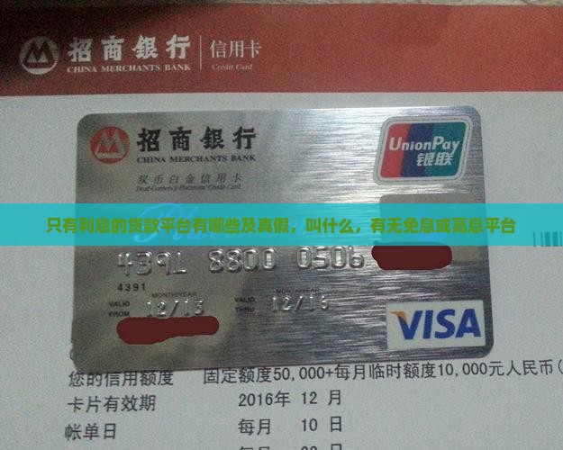 只有利息的贷款平台