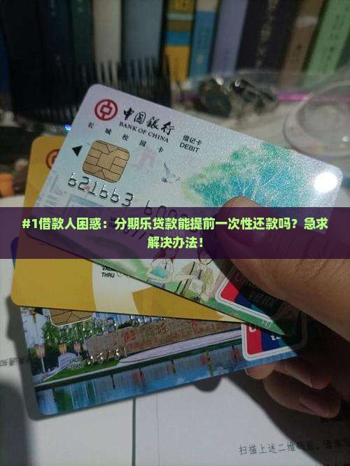 分期乐贷款一次性还款