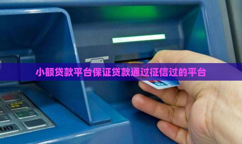 小额贷款保证通过的