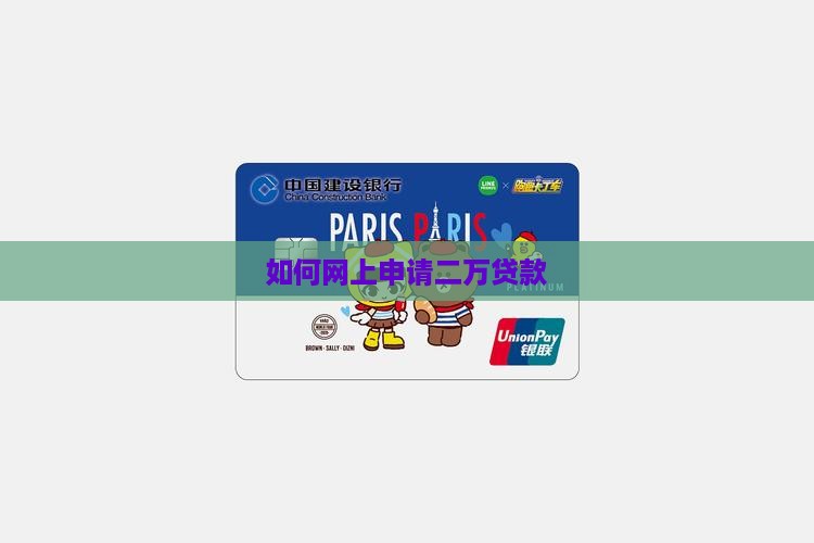 如何网上贷款二万