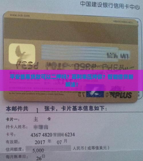 平安普惠贷款可以二押吗