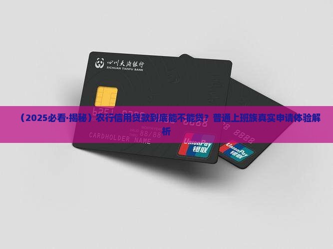 农行信用贷款银行能贷吗
