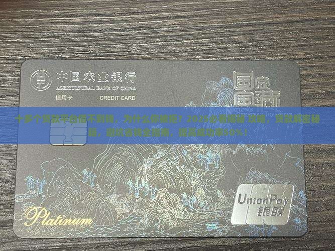 十多个贷款平台借不到钱
