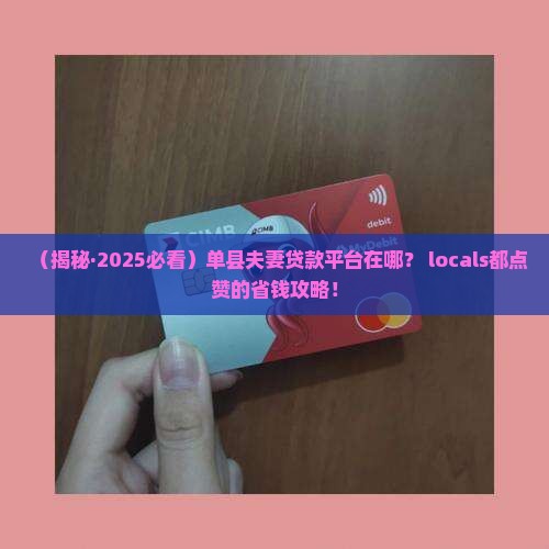 单县夫妻贷款平台在哪里