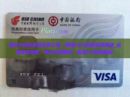 医疗小额贷款利息多少钱