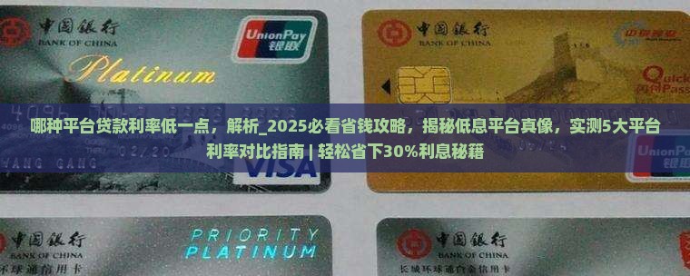 哪种平台贷款利率低一点