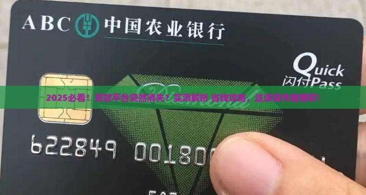 怎么就找不到贷款平台了
