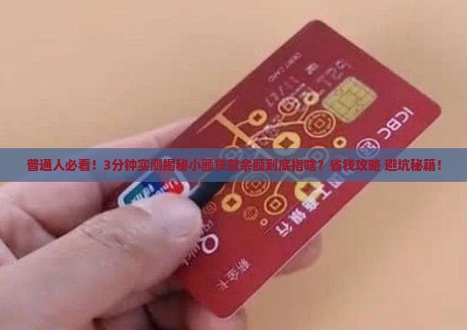 小额贷款余额是什么
