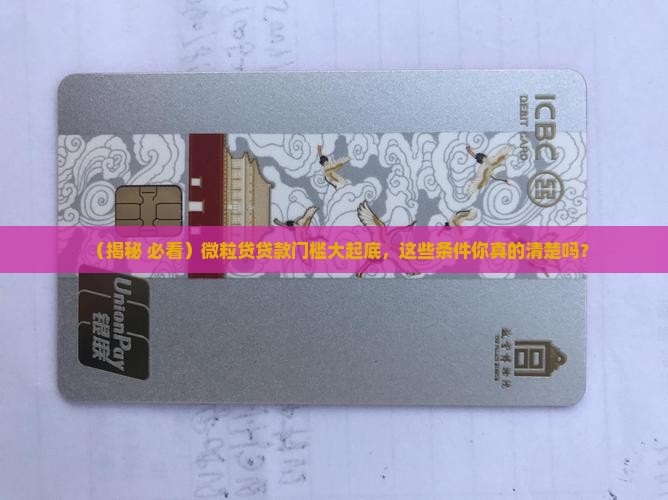 微粒贷贷款有什么条件吗