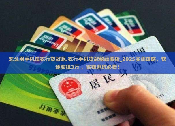 怎么用手机在农行贷款呢