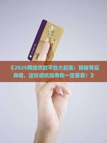 各大网络贷款平台的介绍