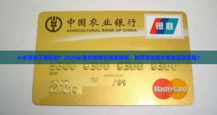小米贷款不能延期