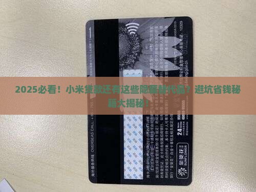 小米贷款类似的贷款
