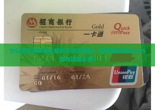分公司是否可以申请贷款