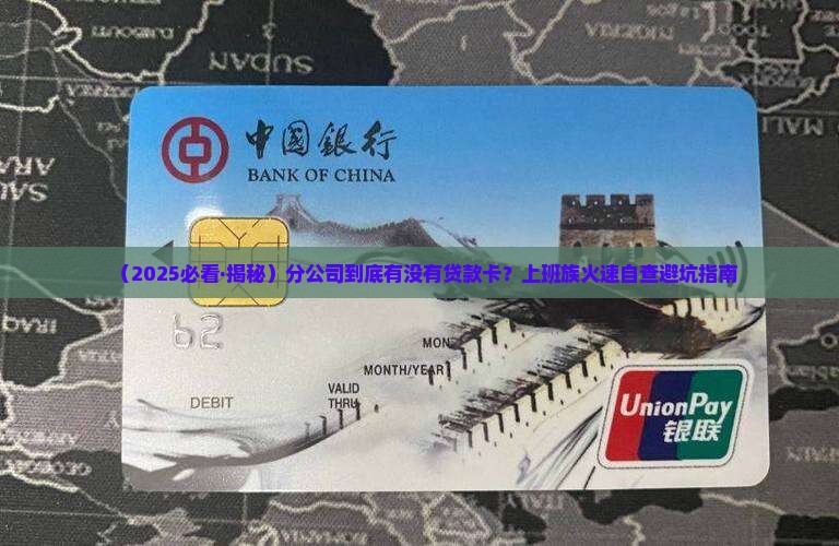 分公司是否有贷款卡